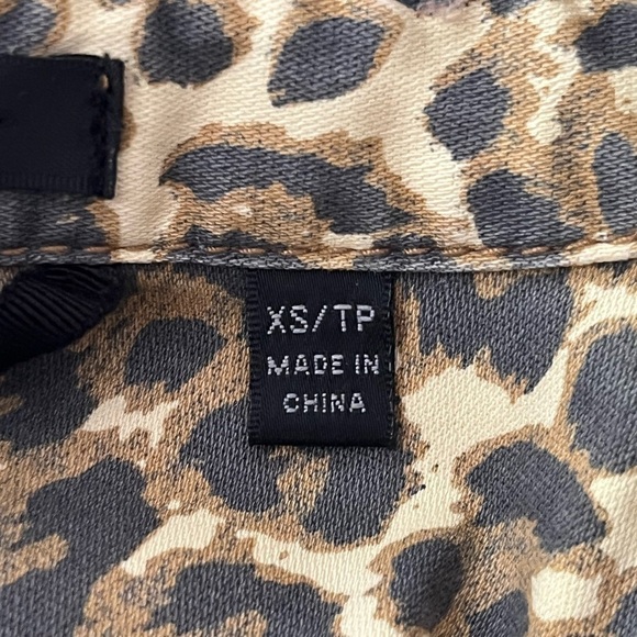 ATM Anthony Thomas Melillo Woman's Sz XS Leopard Print Denim Button Down Jacket - Picture 7 of 13